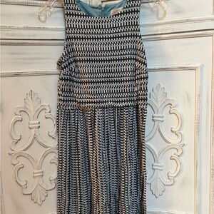 LOFT Black and White Patterned Dress